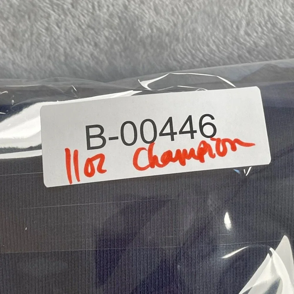 Champion T-shirt Men Small Blue Colorblock Asymmetric Hem Heritage Shift Pocket - Picture 8 of 8